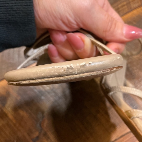 Massimo Dutti Beige Leather Strappy Heeled Sandals Women’s 39 (US 8.5) - Picture 9 of 10